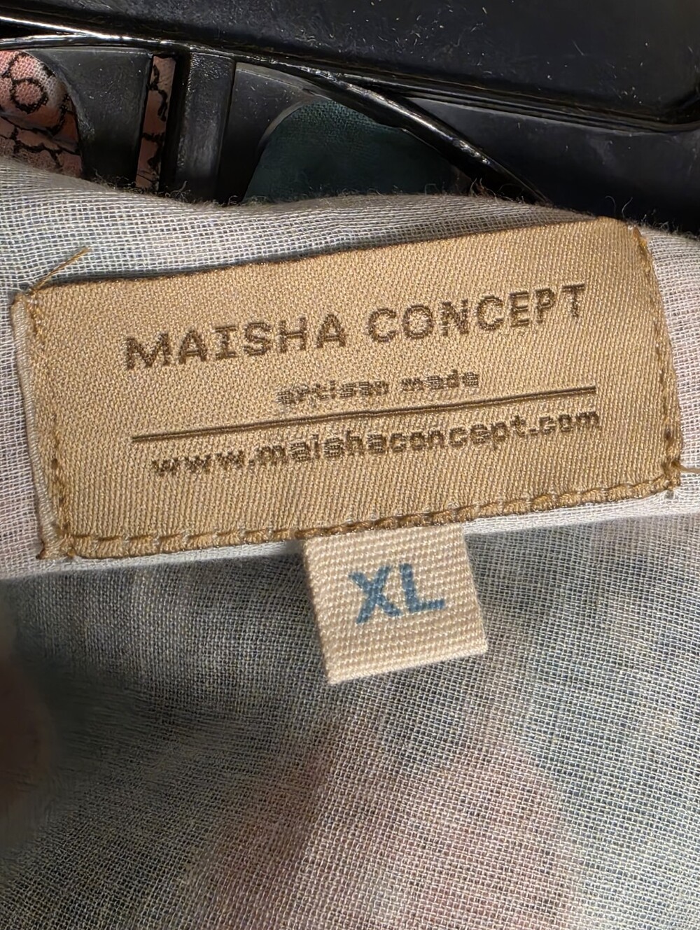 Maisha Concept XL Tiered Green Floral Long Sleeve Maxi Dress Belt Pockets Summer - Picture 5 of 9